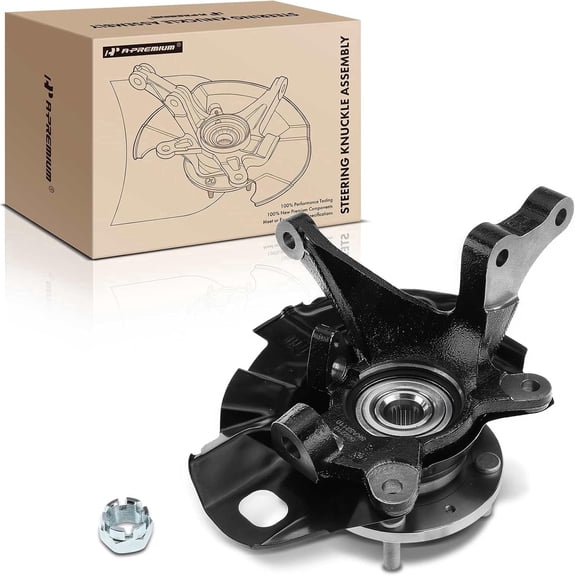 A-Premium Front Left Steering Knuckle & Wheel Bearing Hub Assembly Compatible with Hyundai Elantra 2001-2006, L4 2.0L, with 4-Wheel ABS, Driver Side, Replaces 517152D110 517552D010 517502D000