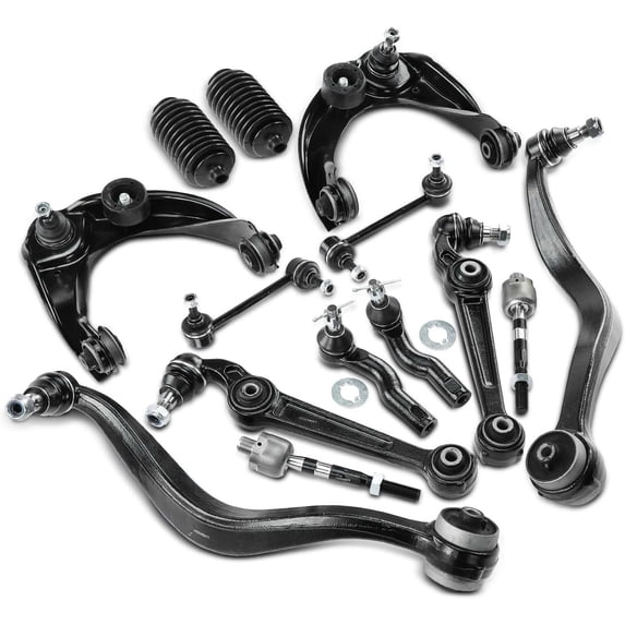 A-Premium Front Suspension Kit Control Arm Ball Joint Tie Rod End Sway Bar Link Compatible with Ford Fusion & Mercury Milan & Lincoln MKZ 2007 2008 2009 14-PC Set