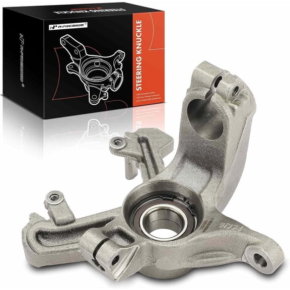 A-Premium Front Suspension Steering Knuckle Compatible with Ford Focus 2000-2004, with 4-Wheel ABS, Right Passenger Side, Replace # 2M5Z3K185AB