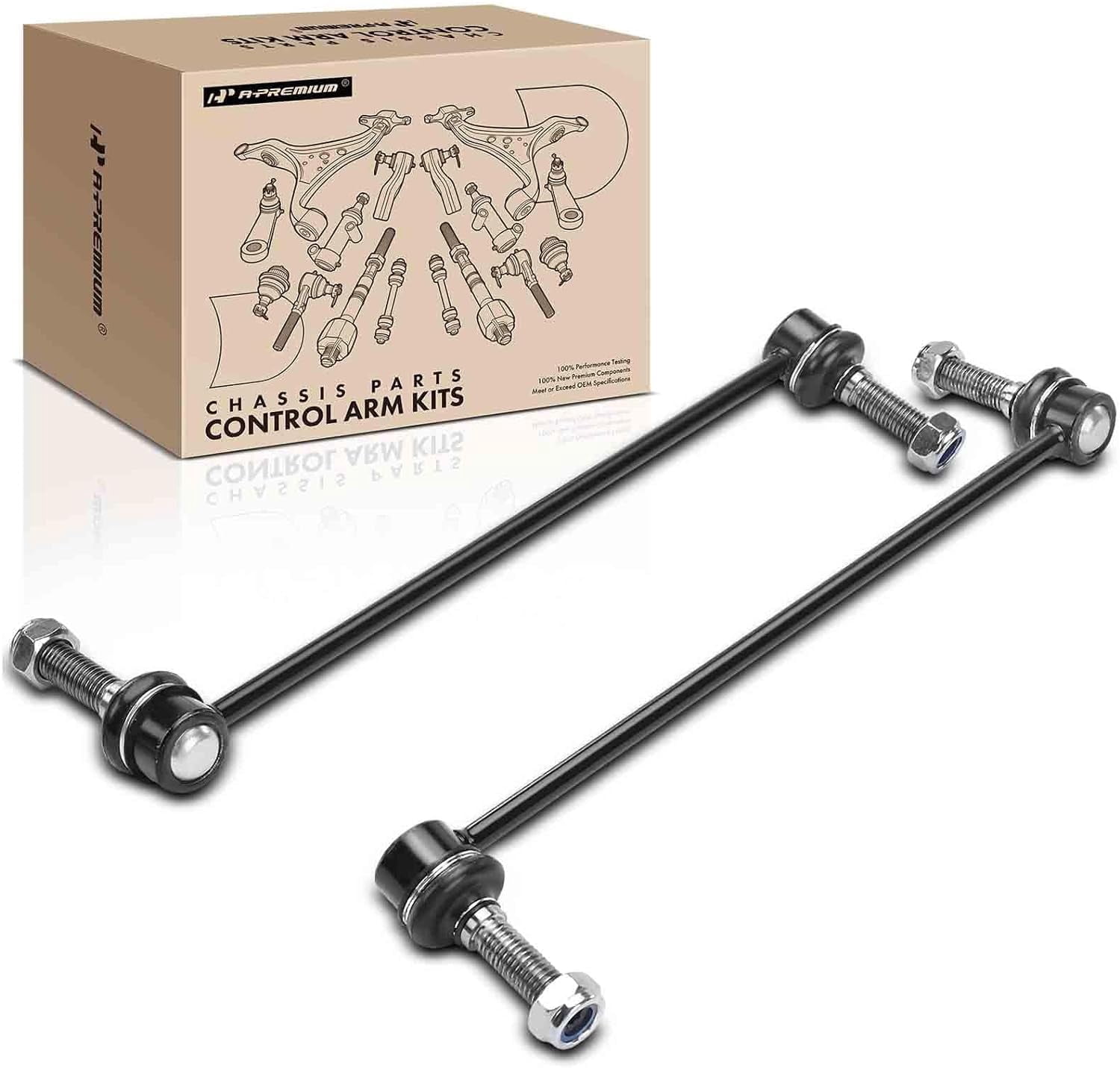 A-Premium Front Sway Bar Link Stabilizer Link Compatible with Ford Explorer 2011-2019 Police Interceptor Utility 2013-2019 Replace# GB5Z5K483A, GB5Z5K484A 2-PC Set