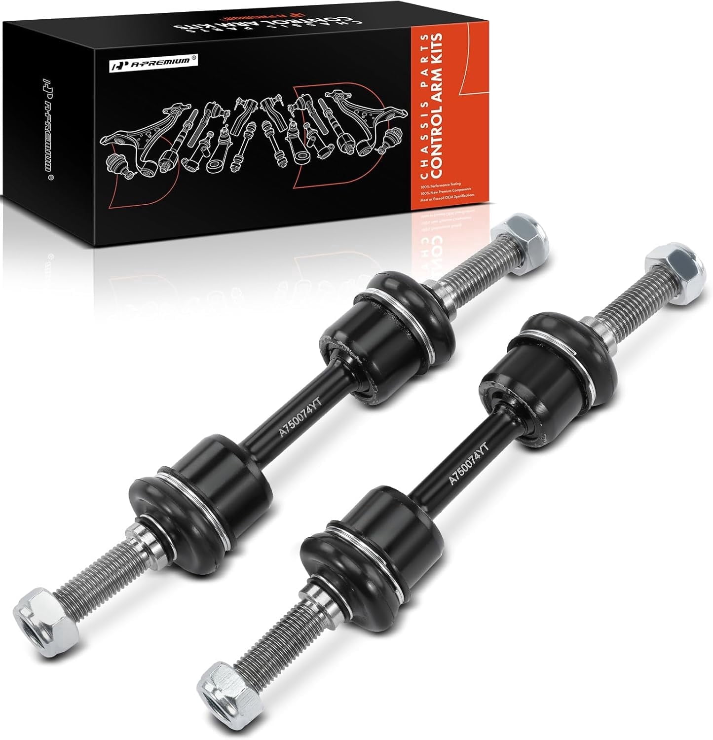 A-Premium Front Sway Bar Link Stabilizer Link Compatible with Ford F-150 F150 2009-2020 Expedition 2007-2021 & Lincoln Navigator 2007-2019 Replace# 7L1Z5K483B 7L1Z5K483C 2-PC Set
