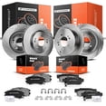 thumbnail image 1 of A-Premium Front Vented & Rear Solid Disc Brake Rotors + Ceramic Pads Kit Compatible with Select Hyundai and Kia Models - Tucson 2010-2011, For Sportage 2011, 12-PC Set, 1 of 9