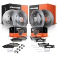 thumbnail image 1 of A-Premium Front Vented & Rear Solid Disc Brake Rotors + Ceramic Pads Kit Compatible with Select Infiniti and Nissan Models - QX56/Titan 2004-2005, Pathfinder Armada 2004, Armada 2005, 12-PC Set, 1 of 9