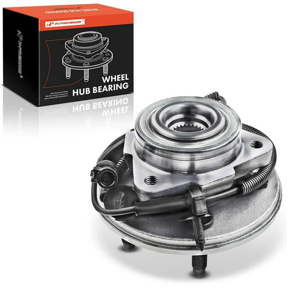 A-Premium Front Wheel Bearing and Hub Assembly Compatible with Ford Explorer Lincoln Aviator Mercury Mountaineer 2002 2003 2004 2005# 515050 w/ABS 5-Lug Bolts