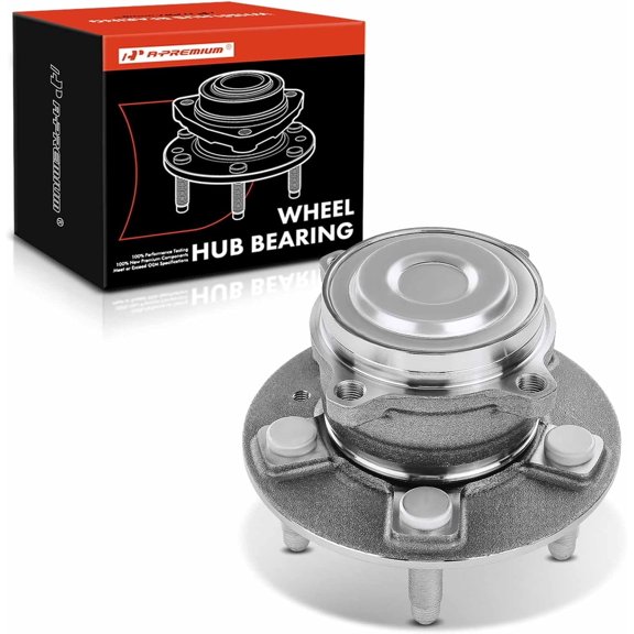 A-Premium Front Wheel Bearing and Hub Assembly Compatible with Tesla S 2012 2013 2014 2015 2016 BATTERY EV w/5-Lug RWD Submodel Only