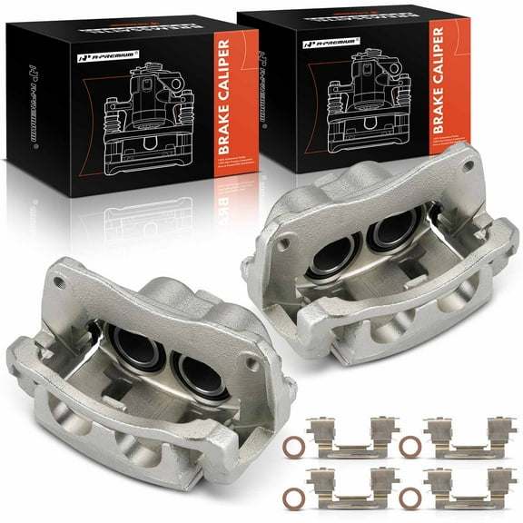 A-Premium Front Wheel Disc Brake Calipers with Bracket & Clips Compatible with Lexus ES300 2002-2003 ES330 2004-2006
