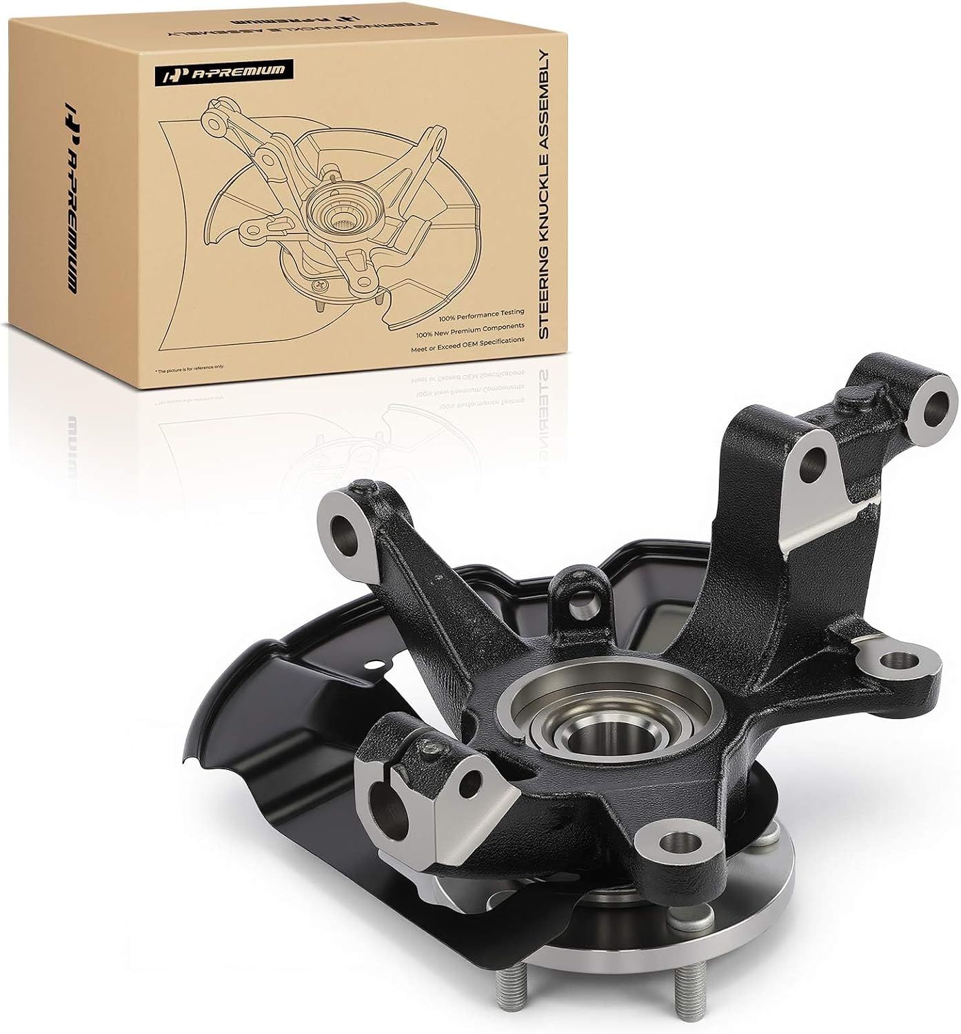 A-Premium Conjunto de Mangueta de Dirección Delantera Izquierda y Buje de Rueda Compatible con Mazda CX-7 2007-2012, CX-9 2007-2015, Lado Conductor