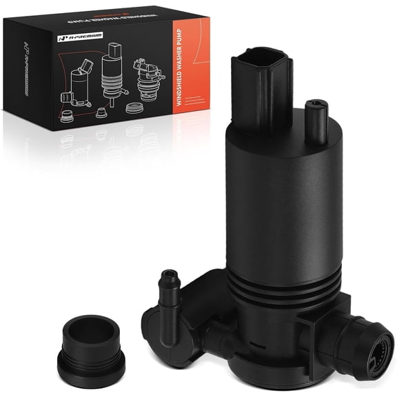 A-Premium Front Windshield Washer Pump Compatible with Ford Explorer 2011-2015, Edge 2007-2014, Fiesta 2011-2015, Flex 2009-2014, Taurus X 2008-2009, Transit Connect 2014 & Lincoln MKX, MKT