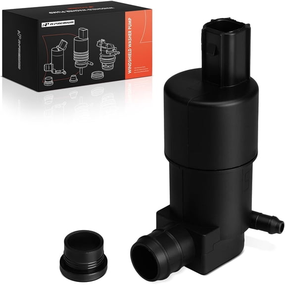 A-Premium Front Windshield Washer Pump Compatible with Ford Focus 2012-2018, Transit Custom 2015-2020, Transit-150/Transit-250/Transit-350 HD 2015-2023