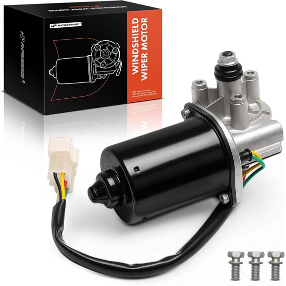 A-Premium Front Windshield Wiper Motor Compatible with Peterbilt 379, 384, 386, 388, 389, 5-Pin, Left Hand Drive