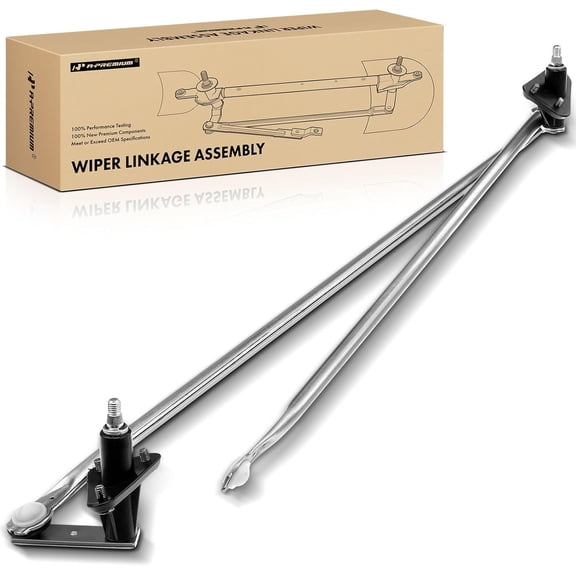 A-Premium Front Windshield Wiper Transmission Linkage Assembly Compatible with Mitsubishi Vehicles - Montero Sport 1997-2003, Sport Utility - Replace# MR109453, MR245213