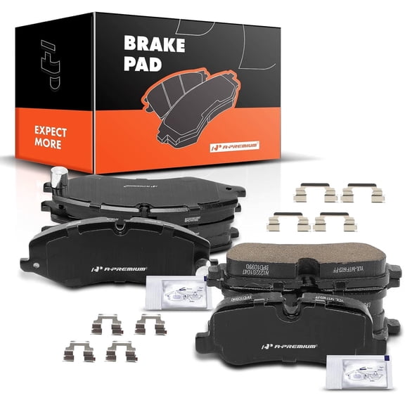 A-Premium Front and Rear Ceramic Disc Brake Pads Set Compatible with Land Rover Range Rover Sport 2010-2013, LR4 2010-2016, 8 Pcs