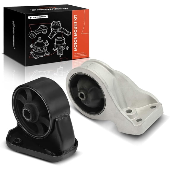 A-Premium Front and Rear Engine Motor Mount Kit Compatible with Hyundai Santa Fe 2001 2002 2003 2004 2.4L, Automatic Transmission, 2-PC Set