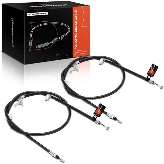 A-Premium Front or Rear Driver & Passenger Side Parking Brake Cable Assembly Compatible with Mazda Models: 3 2004 2005 2006 2007 2008, 2-PC Set