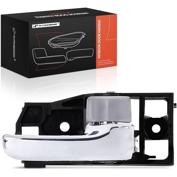 A-Premium Front or Rear Right Passenger Side Interior Door Handle Compatible with Toyota Highlander 2001-2007, Chrome & Light Gray, Replace# 82476