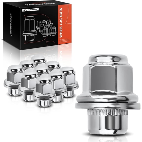 A-Premium Front or Rear Wheel Lug Nuts Compatible with Toyota Camry 2002-2021 RAV4 Corolla 2014-2021 Tacoma Highlander Lexus RX350 ES300h 10-PC Set