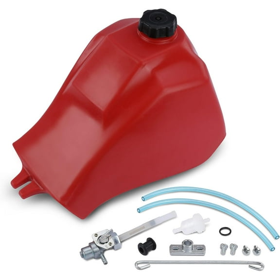 A-Premium Fuel Gas Tank with Fuel Cap and Fuel Petcock Valve Switch Compatible with Honda ATC185 1980, ATC185S 1981-1983, ATC200 1981-1983, ATC200M 1984-1985, ATC200S 1984-1986, Big Red 200 1982-1984