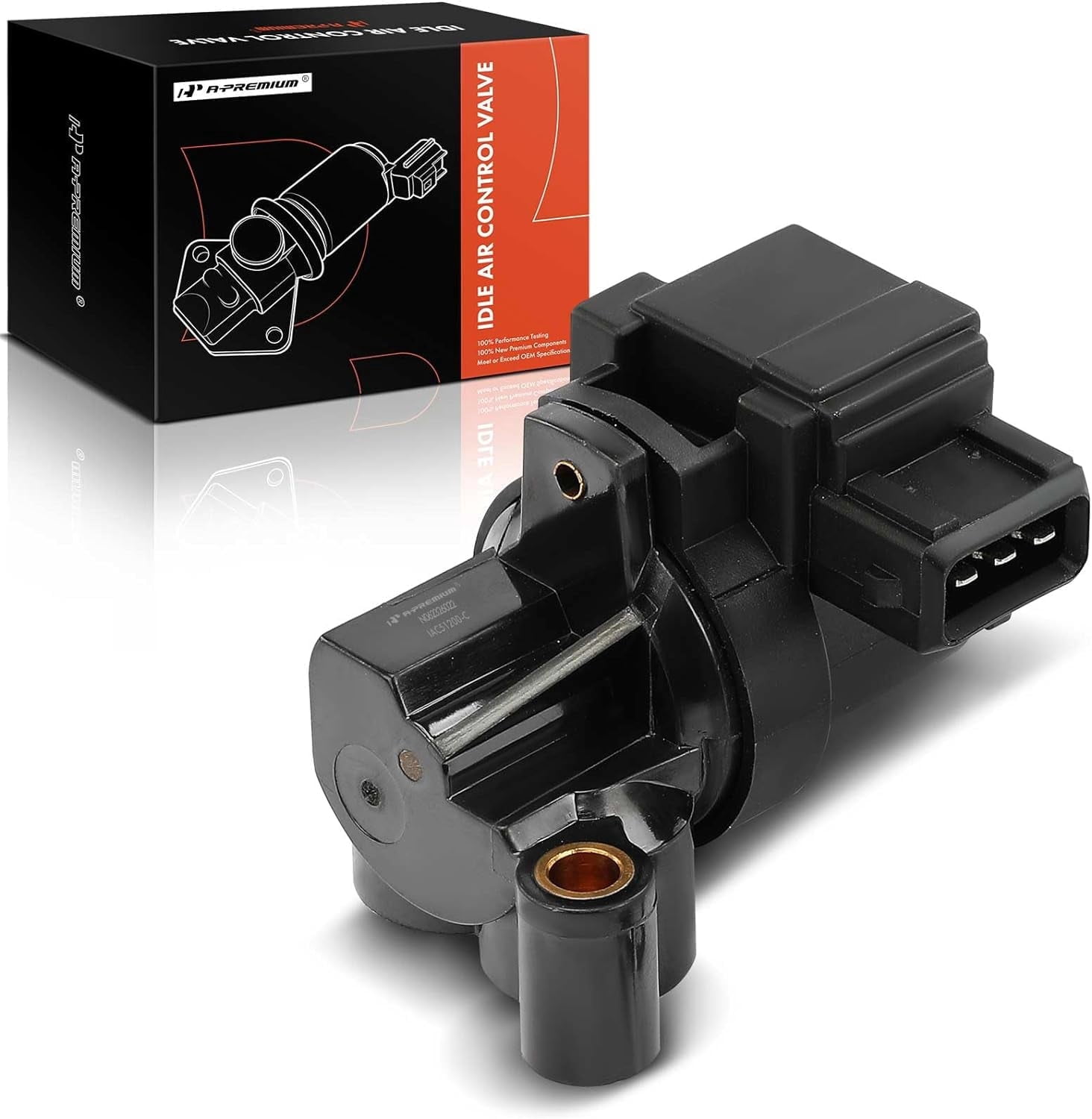 A-Premium Fuel Injection Idle Air Control Valve Compatible with Hyundai Elantra 2002, Sonata 1999-2005, Santa Fe 2001-2006, Tiburon, Tucson & Kia Optima 2001-2006, Rio, Sephia, Spectra, Sportage