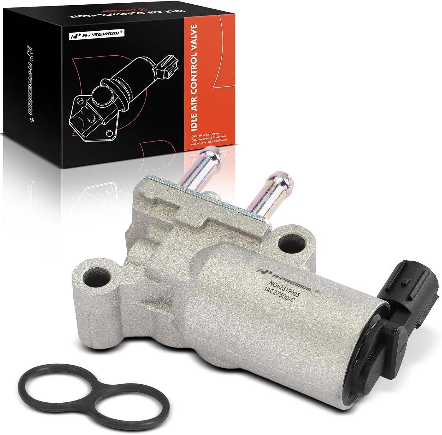 A-Premium Fuel Injection Idle Air Control Valve IAC - W/Sensor [2Pins] - Compatible with Honda CR-V 97-01 - fits (98-01 CR-V) W/Automatic Transmission, Auxiliary Air Valve, Replace for# 36450P0D004