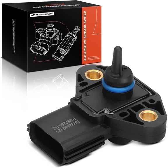 A-Premium Fuel Injection Manifold Pressure Sensor [4 Pins] Compatible with Ford, Lincoln, Mazda, Mercury - For F-150, E-250, Explorer, Escape, Fusion, Focus, Navigator - 4.6L 5.4L 6.8L