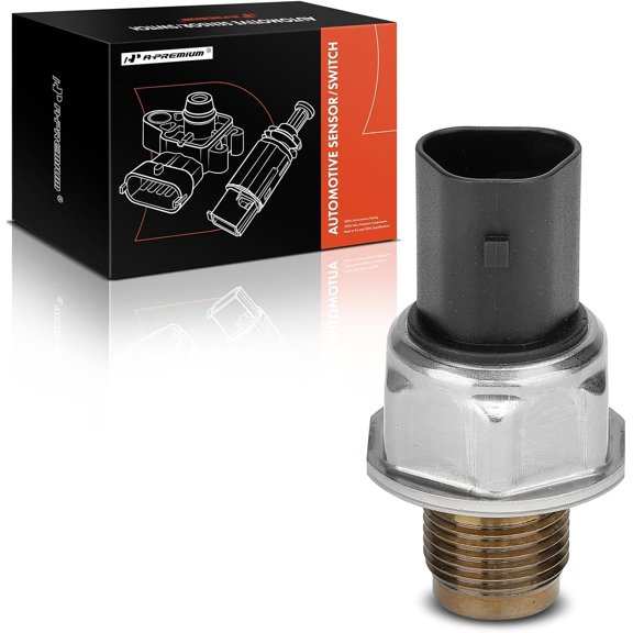 A-Premium Fuel Injection Pressure Sensor [4 Pins] Compatible with Ram 2500 2013-2017, 3500 2013-2017, 4500 2013-2018, 5500 2013-2018, 6.7L