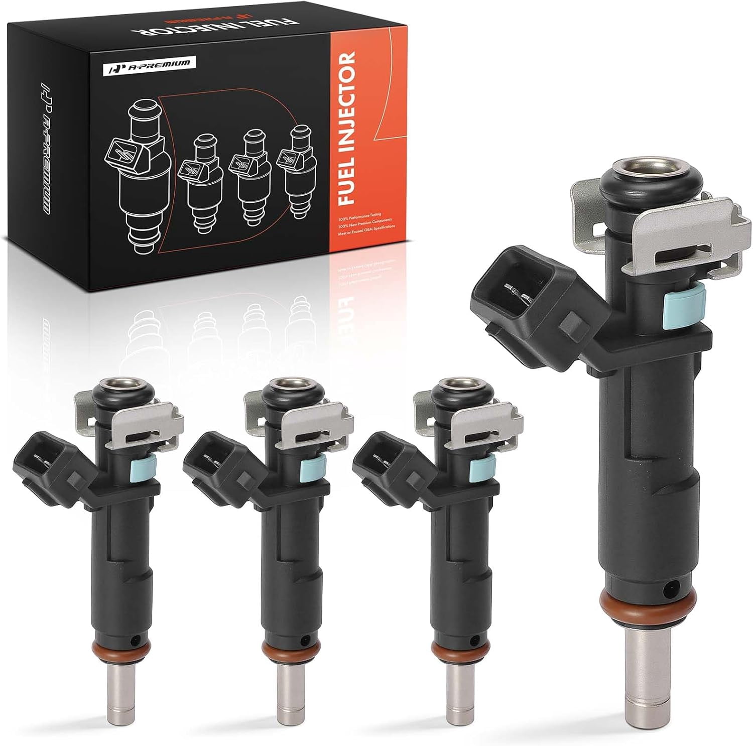 A-Premium Fuel Injectors Compatible with Chevrolet Cruze 2011-2015, Cruze Limited 2016, Sonic 2012-2015, L4 1.8L, Set of 4, Replace# 55570284, 25185231
