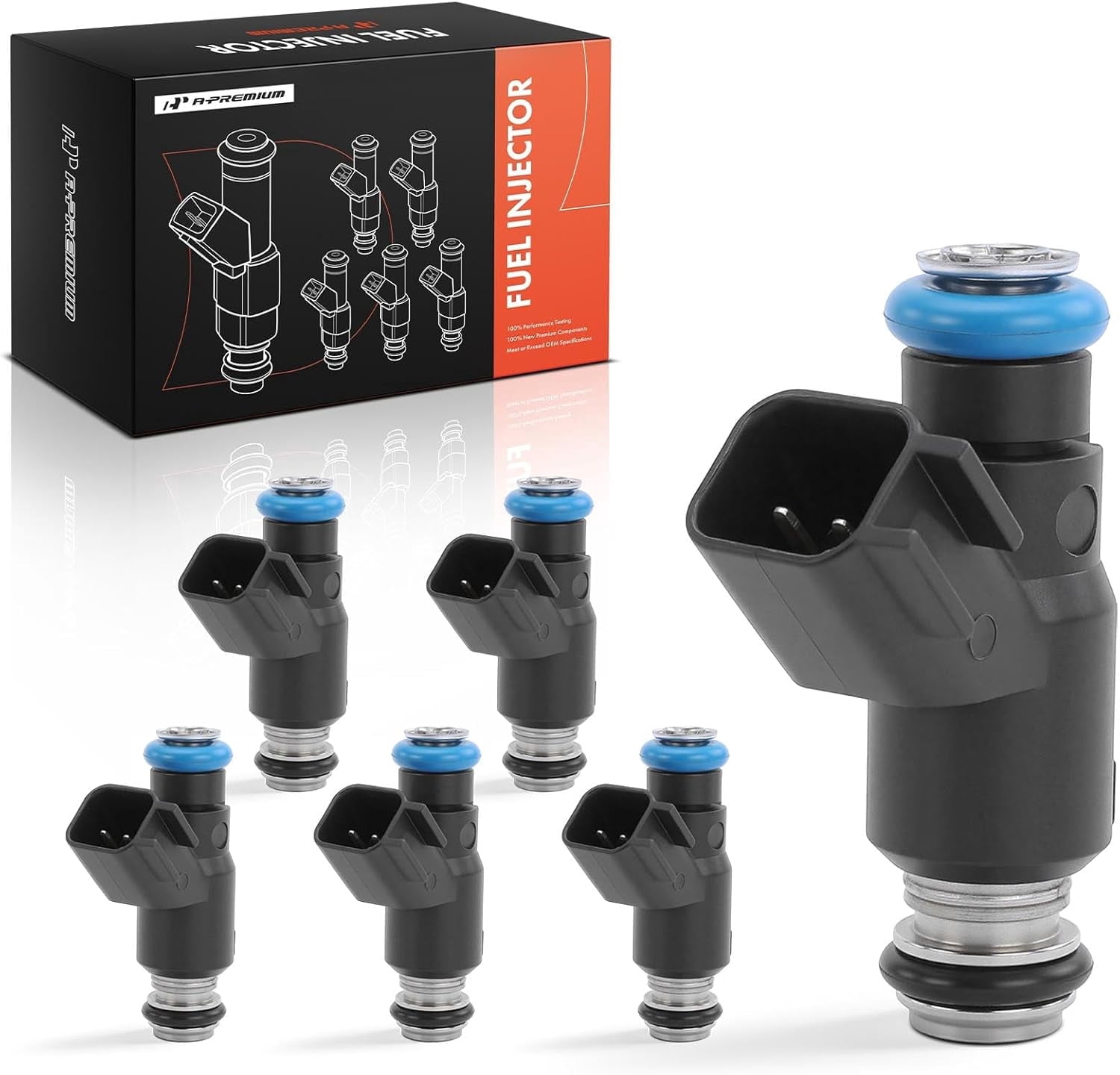 A-Premium Fuel Injectors Compatible with Chevrolet Malibu 2010, Impala 2006-2011, Monte Carlo 2006-2007, Uplander 2008-2009 & Buick Lucerne 2009-2011, Terraza & Pontiac G6 & Saturn Relay 6-PC Set