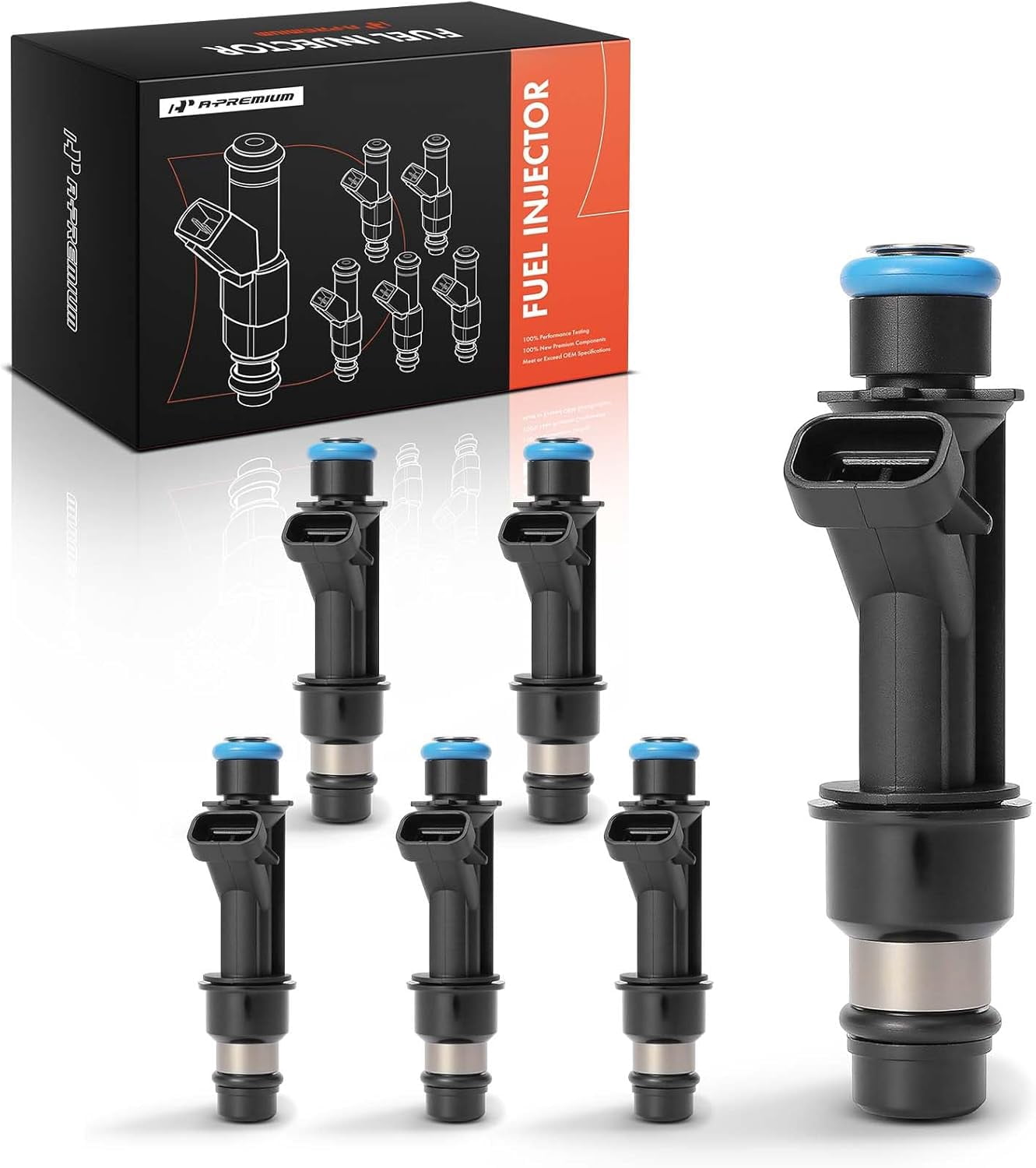 A-Premium Fuel Injectors Compatible with Chevrolet Malibu, Impala, Monte Carlo, Venture, Lumina & Buick Century, Rendezvous & Pontiac Aztek, 3.1L 3.4L, Set of 6, Replace# 25323971