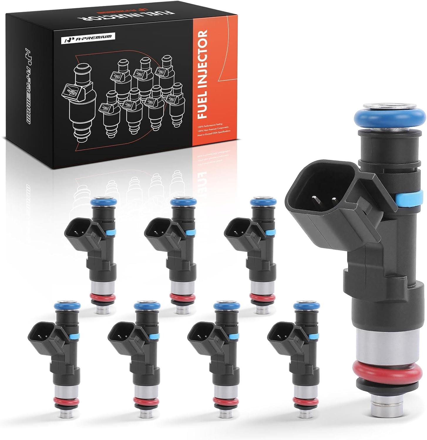A-Premium Fuel Injectors Compatible with Chevrolet Trailblazer 2006-2009, Corvette 2006-2007 & Cadillac CTS 2006-2007 & Pontiac GTO 2005-2006, 6.0L 8-PC Set