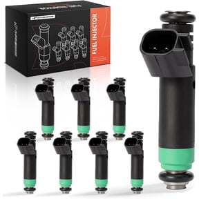 A-Premium 4 Holes Fuel Injectors Compatible with Chrysler Aspen & Dodge Ram 1500, Durango, Dakota & Jeep Grand Cherokee, Commander & Mitsubishi Raider, 4.7L, Set of 8, Replace# 8001482N