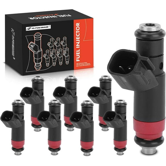 A-Premium Fuel Injectors Compatible with Dodge Ram 1500 2004-2008, Ram 2500 2004-2008, Ram 3500 2004-2008, Durango 2004-2009 & Chrysler Aspen 2007-2008, V8 5.7L, Set of 8, Replace# RL032713AB