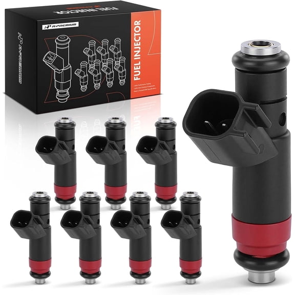 A-Premium Fuel Injectors Compatible with Dodge Ram 1500 2004-2008, Ram 2500 2004-2008, Ram 3500 2004-2008, Durango 2004-2009 & Chrysler Aspen 2007-2008, V8 5.7L, Set of 8, Replace# RL032713AB