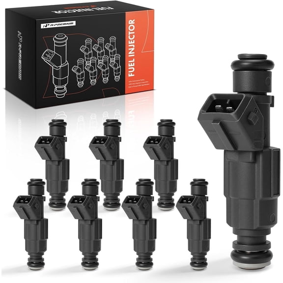 A-Premium Fuel Injectors Compatible with Ferrari F355 1999, F355 Berlinetta 1994-1996, F355 F1 1998, F355 GTS 1994-1998, F355 Spider 1996-1998, 3.5L, Set of 8