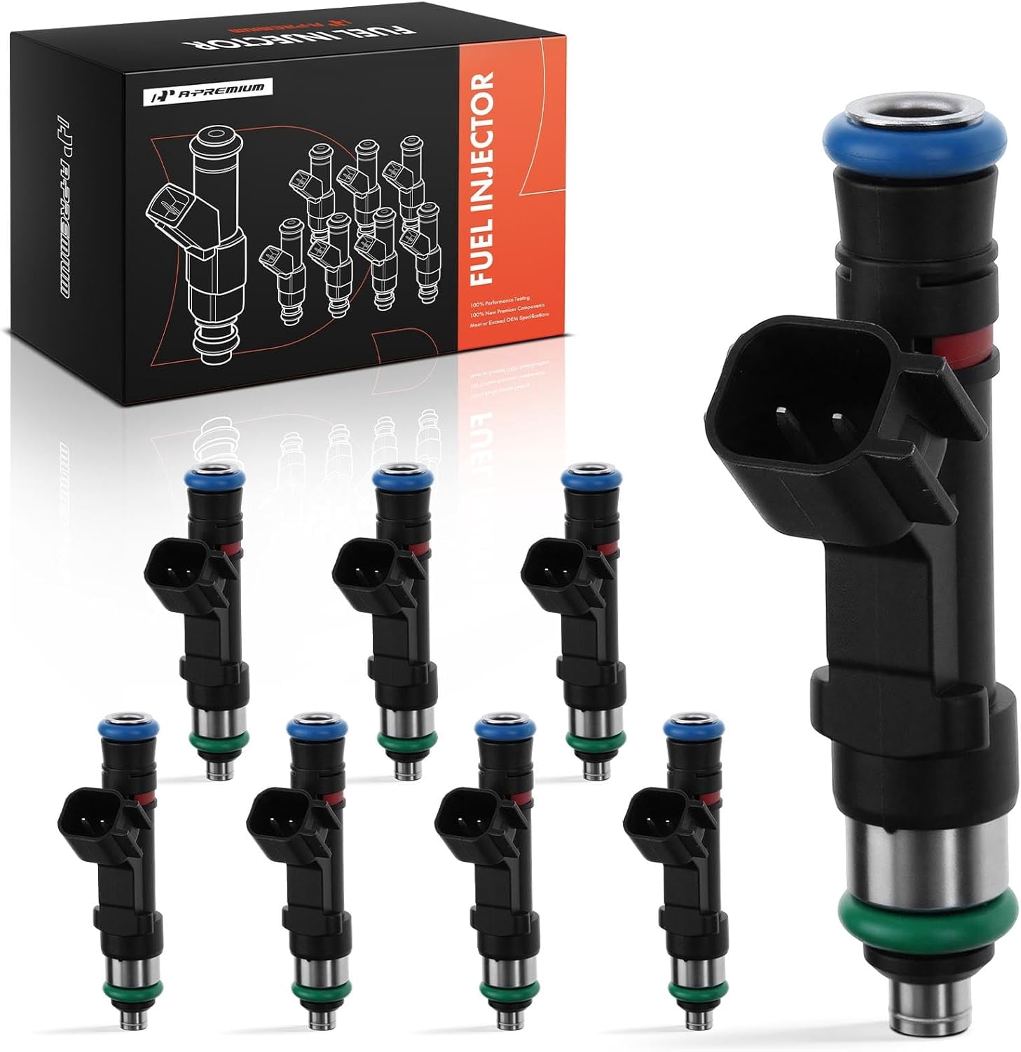 A-Premium Fuel Injectors Compatible with Ford Crown Victoria & Lincoln Town Car & Mercury Grand Marquis 2005 V8 4.6L, Set of 8, Replace# 822-11196, 0280158064