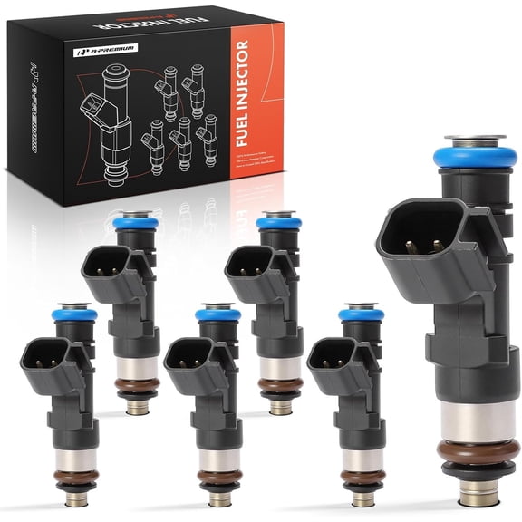 A-Premium Fuel Injectors Compatible with Ford Mustang 2005-2010, Explorer 2006-2010, Ranger 2005-2011, Explorer Sport Trac 2007-2010 & Mercury Mountaineer 2006-2010, V6 4.0L, Set of 6