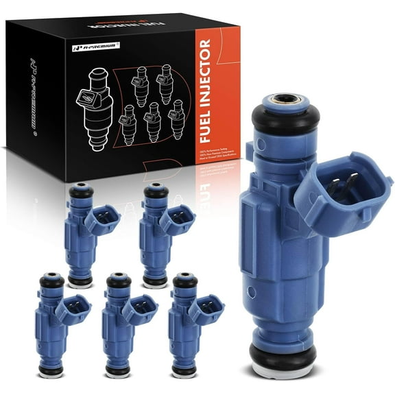 A-Premium Fuel Injectors Compatible with Hyundai Santa Fe 2003-2006, XG350 2002-2005 & Kia Sorento 2003-2006, Sedona 2002-2005, Amanti 2004-2006, V6 3.5L Gas, Set of 6, Replace# 3531038010
