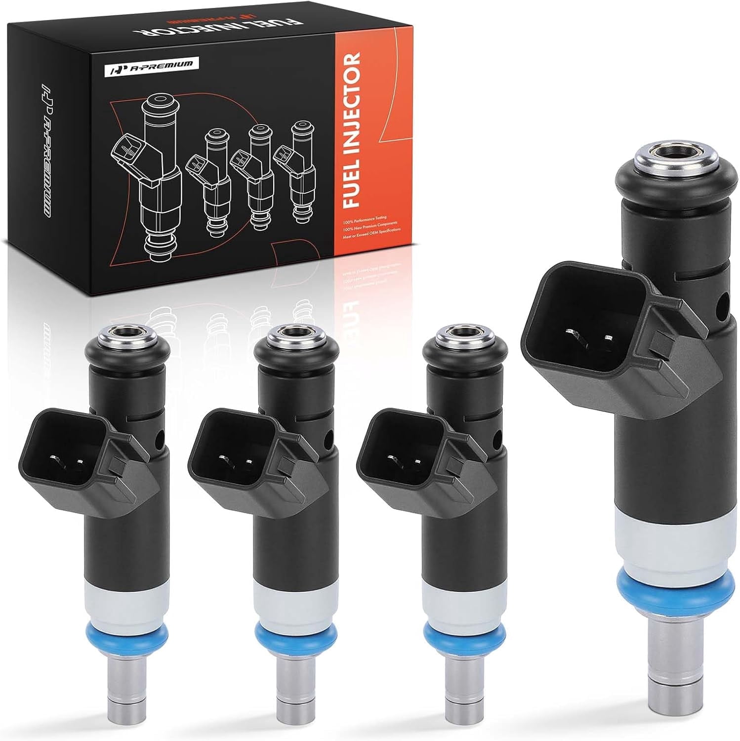 A-Premium Fuel Injectors Compatible with Jeep Compass 2007-2017, Patriot 2007-2017 & Dodge Journey 2009-2015, Avenger 2008-2014, Caliber & Chrysler 200, Sebring, 2.0L 2.4L, Set of 4