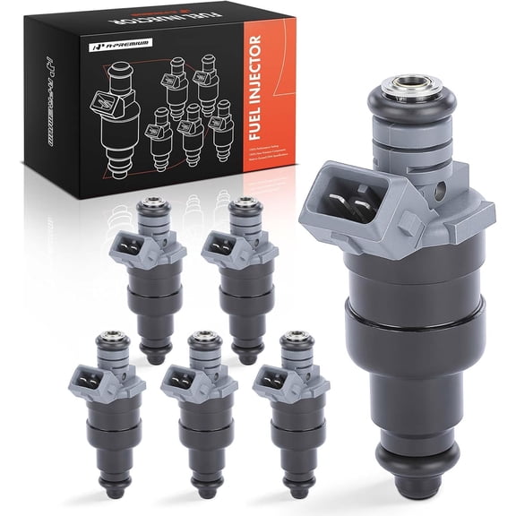 A-Premium Fuel Injectors Compatible with Jeep Grand Cherokee 1996-1998, Wrangler 1997-1998, Cherokee 1996-1998, TJ 1997-1998, L6 4.0L, Set of 6, Replace# RL030778AB