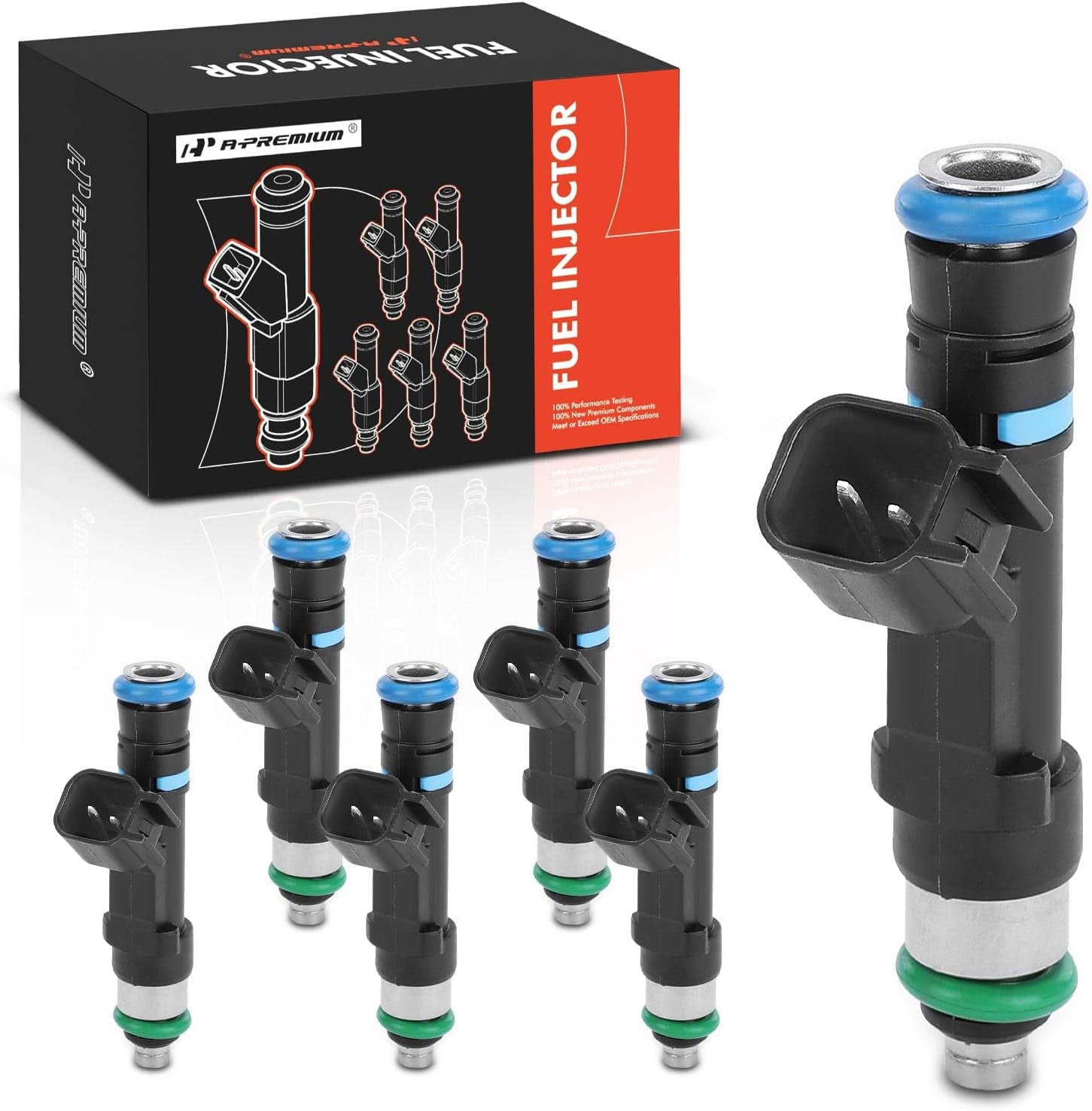 6-Piece Fuel Injector Set - Fits Jeep Liberty, Dodge Dakota, Mitsubishi 3.7L (Part #0280158020)