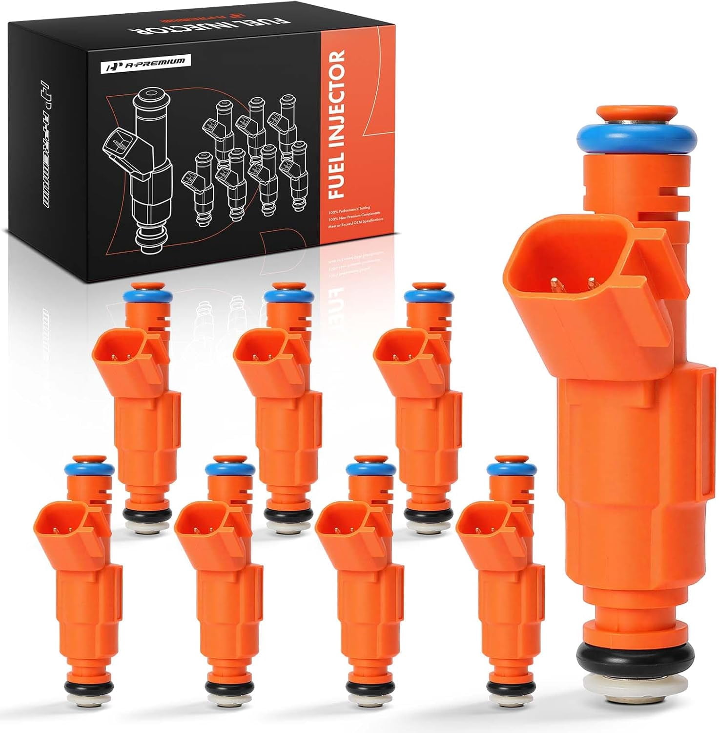 A-Premium Fuel Injectors Compatible with Lincoln Town Car & Ford Crown Victoria & Mercury Grand Marquis 2003-2004, V8 4.6L, Set of 8, Replace# 0280155917