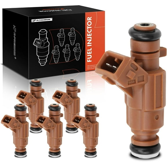 A-Premium Fuel Injectors Compatible with Mercedes-Benz W203 C240 2003, C208 CLK320 2003-2005, W210 E320 2003, W163 ML350 2003-2005, W221 S350 2006, Set of 6, Replace# 0280156016