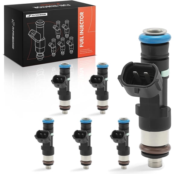 A-Premium Fuel Injectors Compatible with Nissan Altima 2004-2006, Maxima 2004-2008, Murano 2003-2004, Quest 2004-2009, V6 3.5L DOHC Gas, Set of 6, Replace# 0280158005