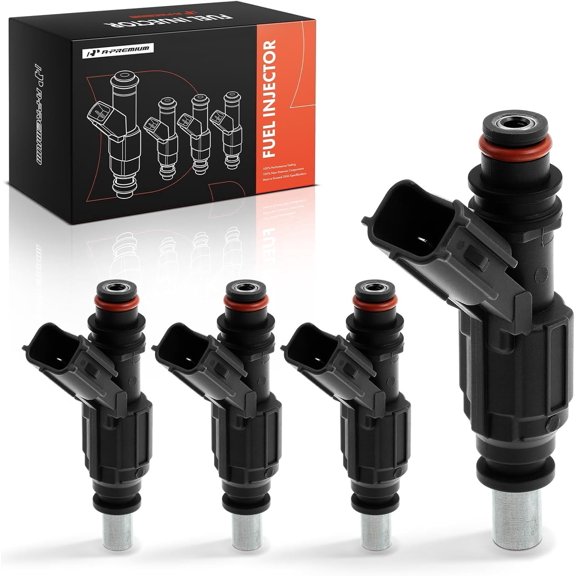 A-Premium Fuel Injectors Compatible with Toyota Corolla ZZE150 ZZT250 CDE120 ZZE141 Auris ZZE150 Avensis ZZT250, Set of 4, Replace# 23250-0D030, 23209-0D030