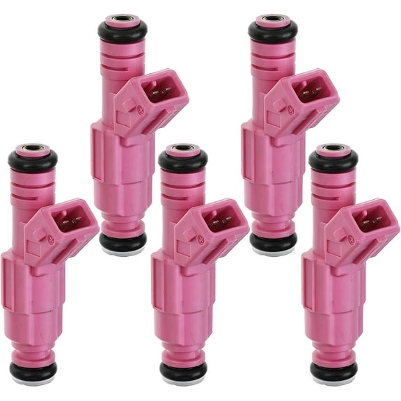 A-Premium Fuel Injectors Compatible with Volvo C70 1998-2013, S60 2001-2009 2012-2016, V70 1998-2007, XC70, XC90, L5 2.0L 2.3L 2.4L 2.5L, Set of 5, Replace# 0280155832