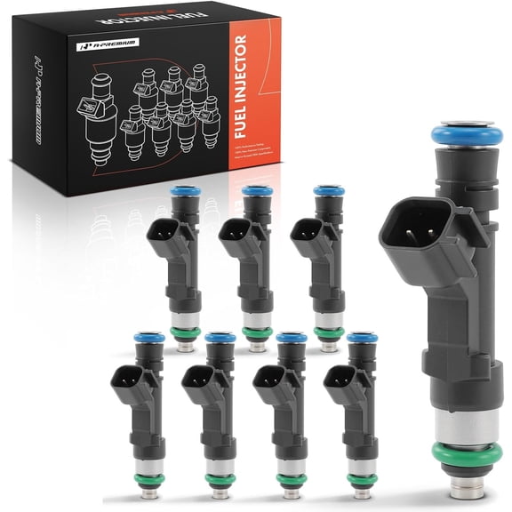 A-Premium Fuel Injectors Compatible with Ford F-150 Mustang, 2011-2015, V8 5.0L, Set of 8, Replace# BR3Z9F593A