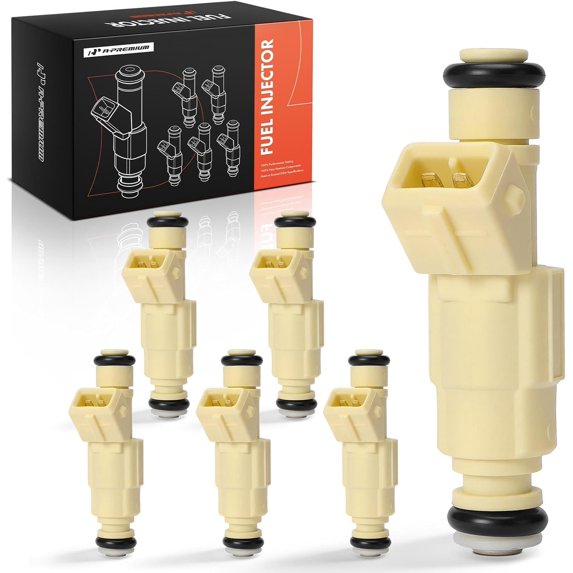 A-Premium Fuel Injectors Compatible with Porsche 911 2001-2004 3.4L 3.6L, Boxster 2001-2006 2.7L 3.2L, Set of 6, Replace# 99660612200