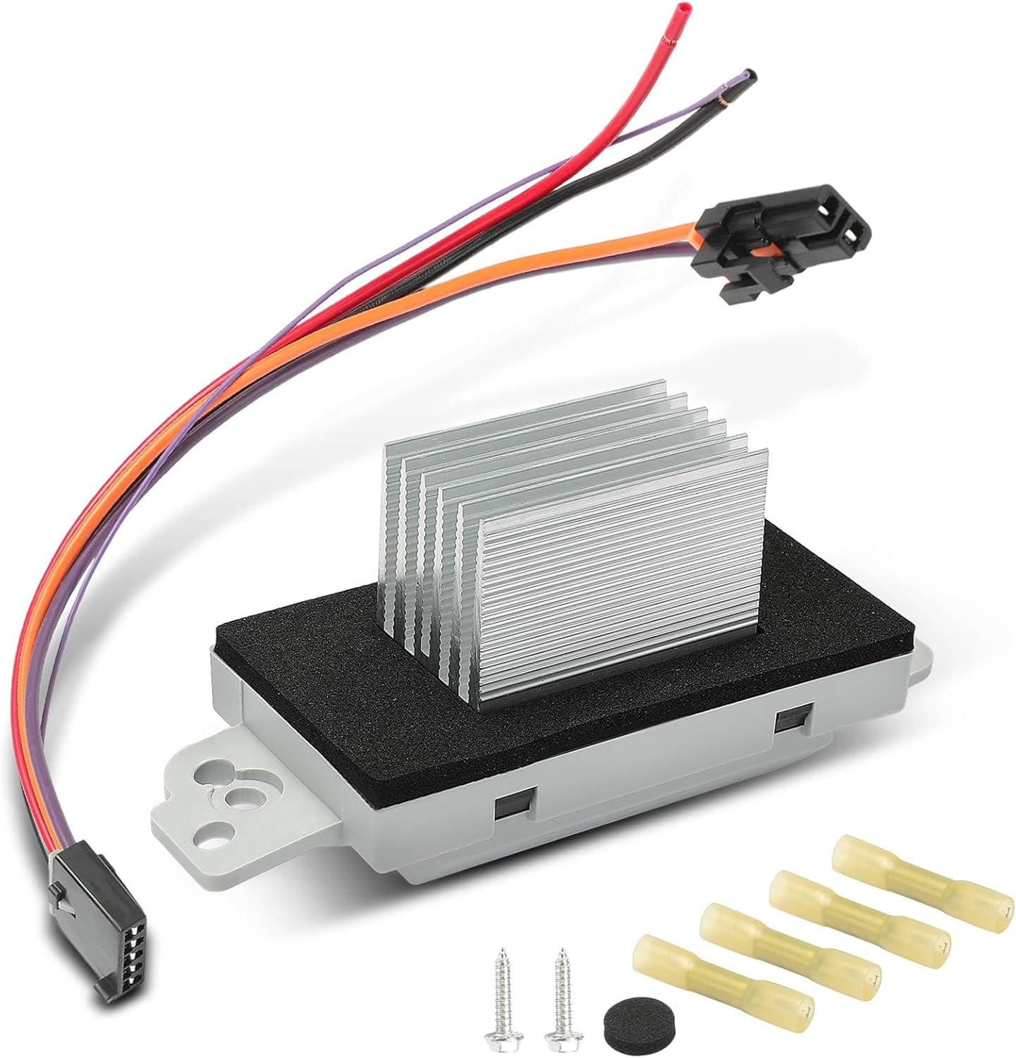 A-Premium HVAC A/C Blower Motor Resistor Complete Kit Replacement for Chevrolet Silverado 1500 Avalanche Trailblazer 2003-2006 GMC Envoy Sierra Ascender Bravada 9-7x Rainier Escalade 1581773 RU631