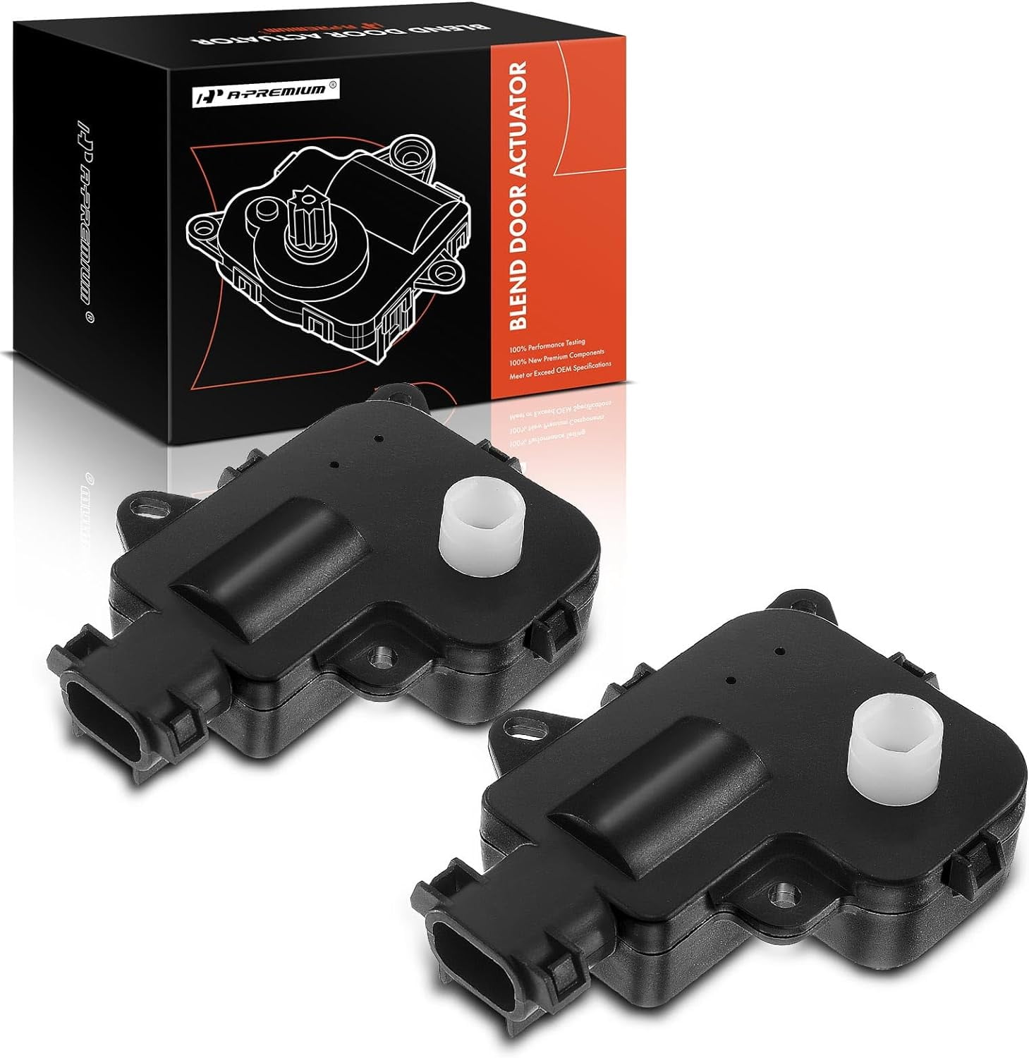 A-Premium HVAC Blend Air Door Actuator Replacement for International Harvester 4200 4300 4400 7400 7500 7600 8500 8600 SBA ProStar 2-PC Set