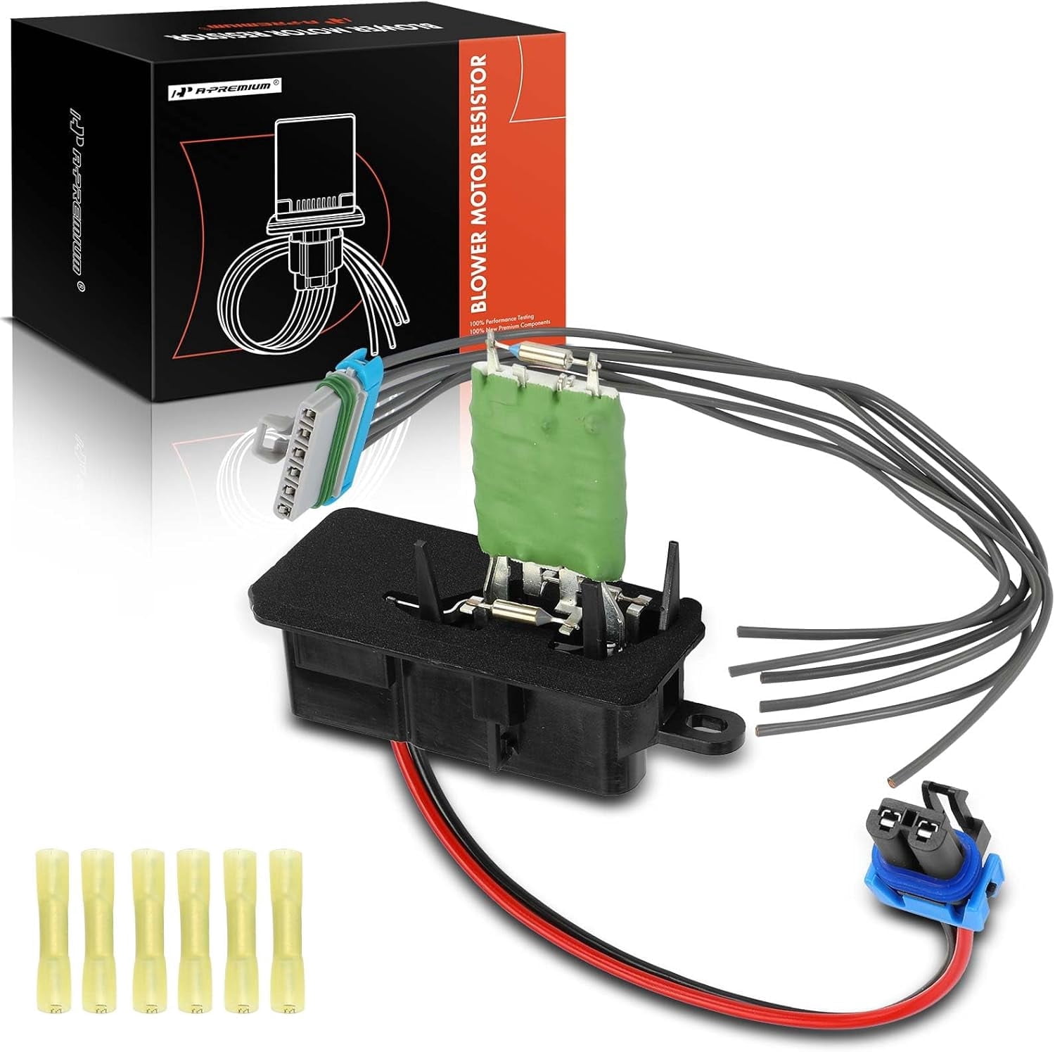 A-Premium HVAC Blower Motor Resistor with Wire Harness Kit Compatible with Chevrolet GMC & Isuzu Models - C4500/C5500 /C6500/C7500 Kodiak C8500 Express 1500/2500/3500/4500 HTR HVR HXR