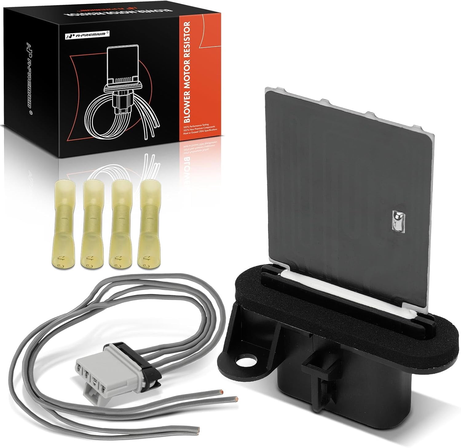 A-Premium HVAC Blower Motor Resistor with Wire Harness Kit Compatible with Chevrolet & Pontiac Vehicles - Prizm 1998-2002, Vibe 2003-2008, 1.8L - Replace# 88973260